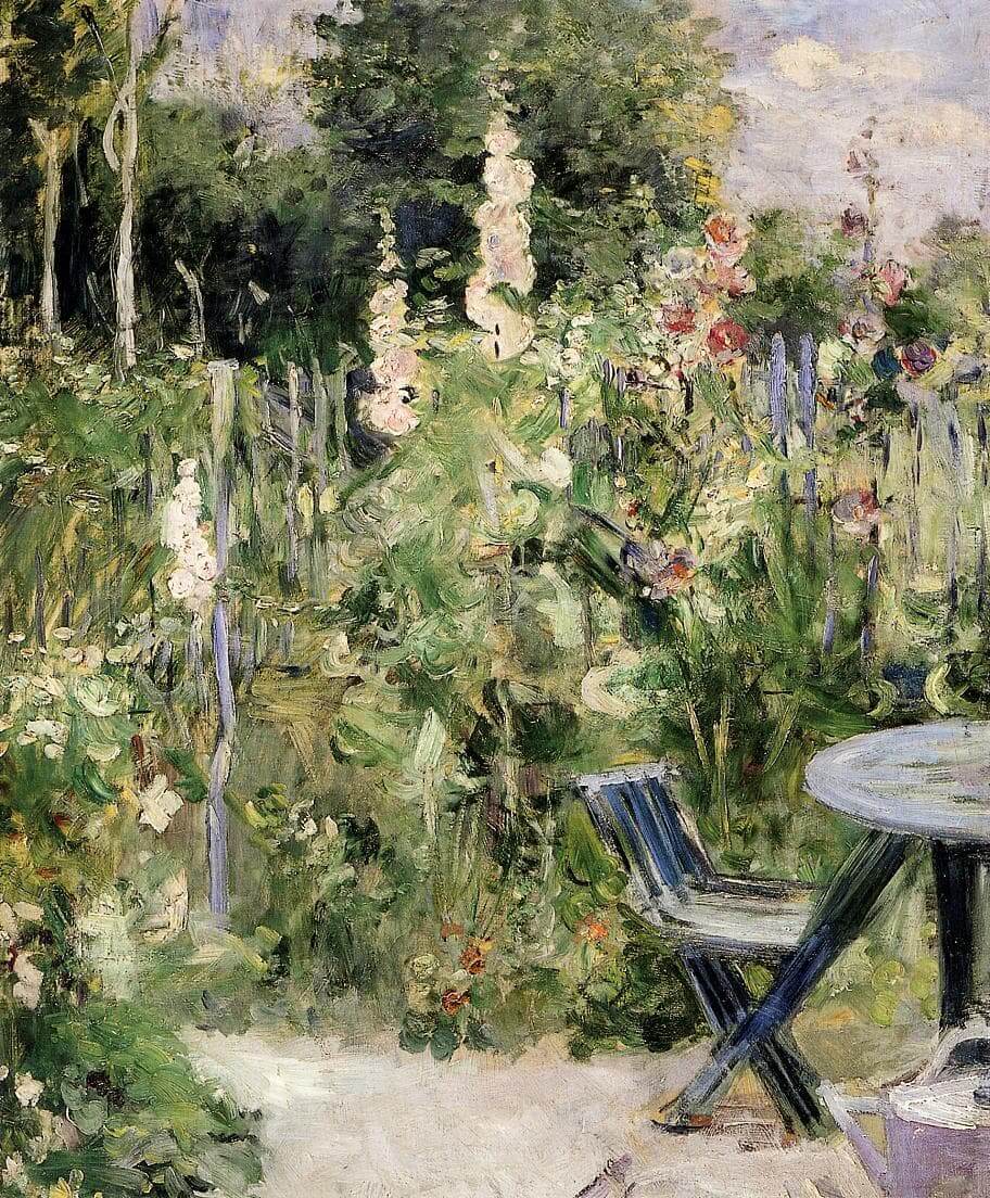 “Roses Trémières” door Berthe Morisot
